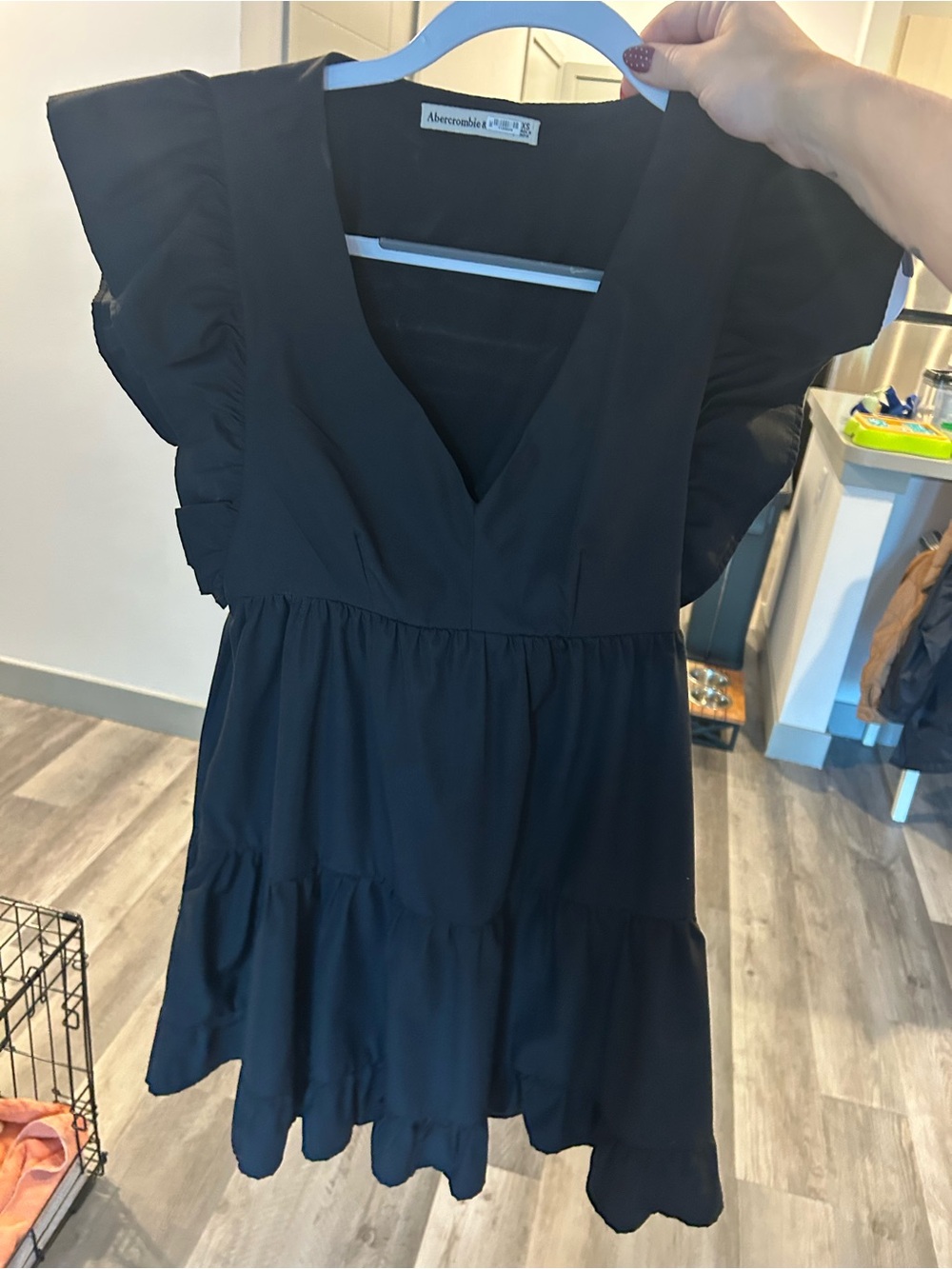 Abercrombie & Fitch Black Top with Label Detail
